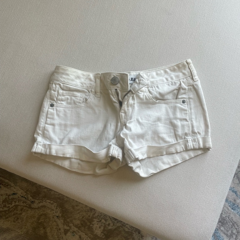 Express Off-White Jean Shorts